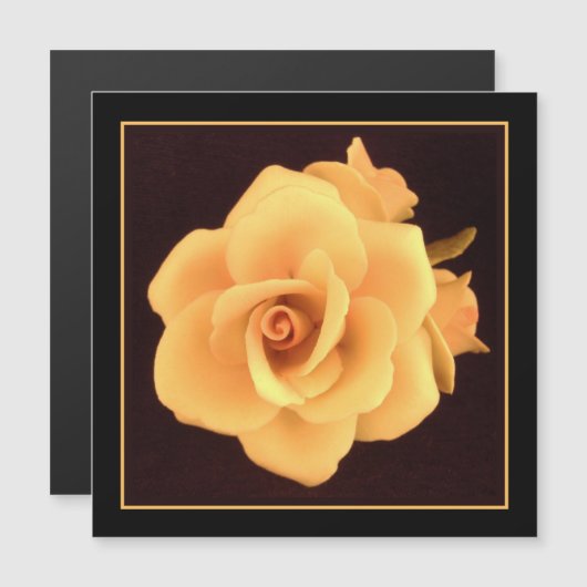 Gelbes Rose, Foto 2004. Magnetkarte (Vorne/Hinten)