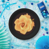 Gelbes Rose, Foto 2004. Pappteller (Party)