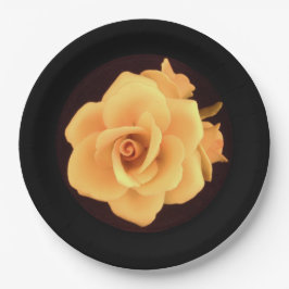 Gelbes Rose, Foto 2004. Pappteller