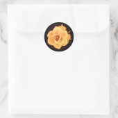 Gelbes Rose, Foto 2004. Runder Aufkleber (Tasche)