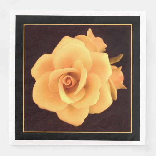 Gelbes Rose, Foto 2004. Serviette (Vorderseite)