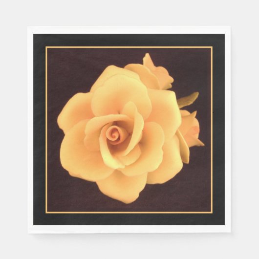 Gelbes Rose, Foto 2004. Serviette (Vorderseite)