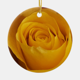 Gelbes Rose Foto Keramik Ornament