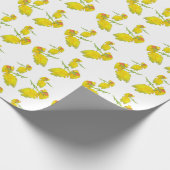 Gelbes Rose. Geschenkpapier (Ecke)