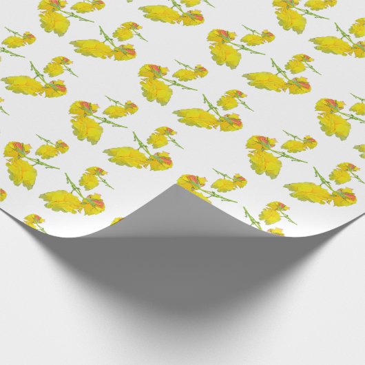 Gelbes Rose. Geschenkpapier (Ecke)
