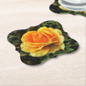 Gelbes Rose in der Natur Untersetzer (angewinkelt)