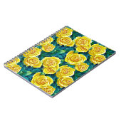 Gelbes Rose Muster Notizblock (Linke Seite)