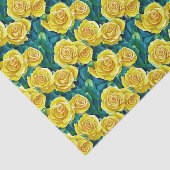 Gelbes Rose Muster Seidenpapier (Ausschnitt)