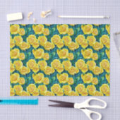 Gelbes Rose Muster Seidenpapier (Handwerk)