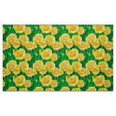 Gelbes Rose Muster Stoff (Fat Quarter (45,7 x 55,9 cm))