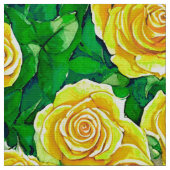 Gelbes Rose Muster Stoff (Nahaufnahme)