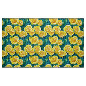 Gelbes Rose Muster Stoff (Fat Quarter (45,7 x 55,9 cm))