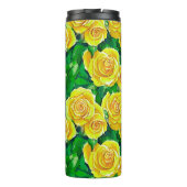 Gelbes Rose Muster Thermosbecher (Rückseite)