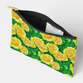 Gelbes Rose Muster Zubehörtasche (Offen)