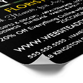 Gelbes Rose, Werbung in Floristen Poster (Ecke)