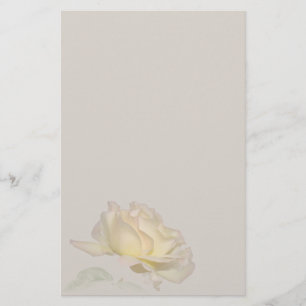 Gelbes Rosen-Briefpapier Briefpapier