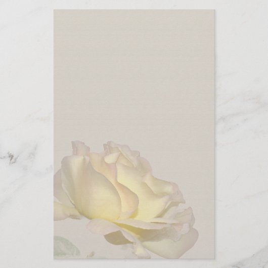 Gelbes Rosen-Briefpapier Briefpapier (Vorderseite)