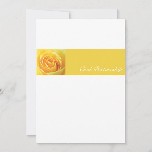 Gelbes Rosen - CP - Einladung (Vorderseite)