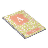 Gelbes Rosen-Orangen-Monogramm Notizblock (Rechte Seite)