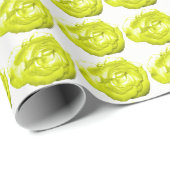 Gelbes Rosen-Verpackungs-Papier Geschenkpapier (Rolleneckpunkt)