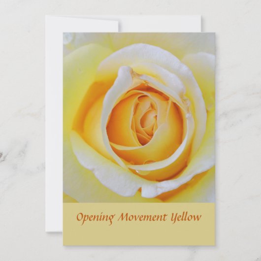 Gelbes Rosenblättriges Foto Dankeskarte (Vorderseite)