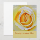 Gelbes Rosenblättriges Foto Dankeskarte (Vorne/Hinten)