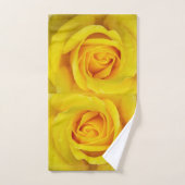 Gelbes Rosenblüten Badetuch Set (Handtuch)