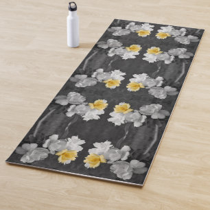 Gelbes Rosencluster Teilfarben Abstrakt Yogamatte