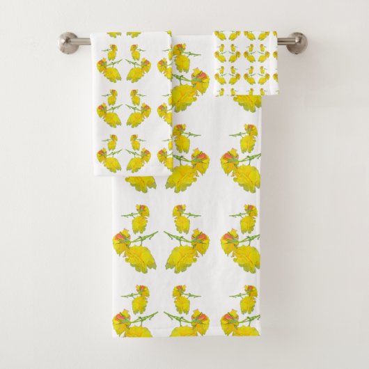 Gelbes Rosengewebe. Badhandtuch Set (Insitu)