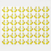 Gelbes Rosengewebe. Fleecedecke (Vorderseite (Horizontal))