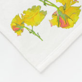 Gelbes Rosengewebe. Fleecedecke (Ecke)