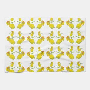 Gelbes Rosengewebe. Geschirrtuch