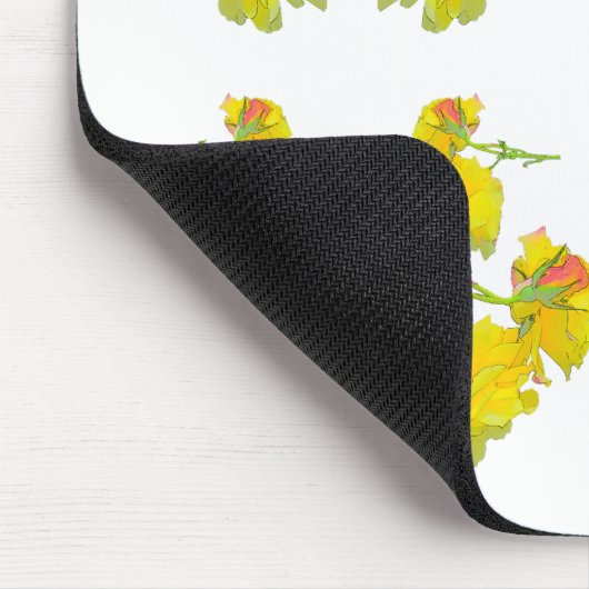 Gelbes Rosengewebe. Mousepad (Ecke)