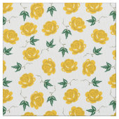 Gelbes Rosengewebe Stoff (Nahaufnahme)