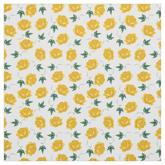 Gelbes Rosengewebe Stoff (Muster)