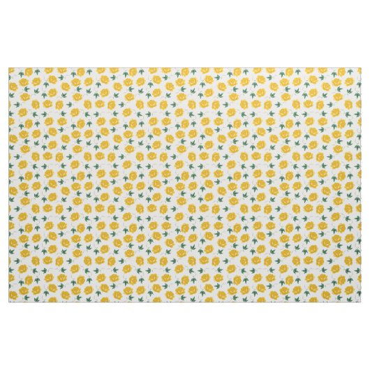 Gelbes Rosengewebe Stoff (Fat Quarter (45,7 x 55,9 cm))