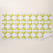 Gelbes Rosengewebe. Strandtuch (Vorderseite)