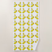 Gelbes Rosengewebe. Strandtuch (Vorderseite)