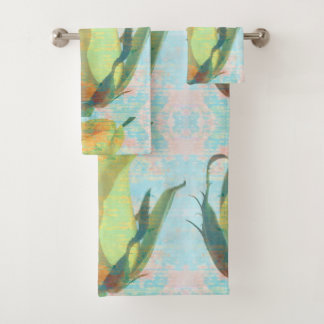 Gelbes Rosenhandtuch Set