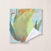 Gelbes Rosenhandtuch Set (Waschlappen)