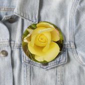 Gelbes Rosenknospe-Abzeichen Button (Beispiel)
