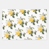 Gelbes Rosenmuster Geschenkpapier Set (Vorderseite 3)