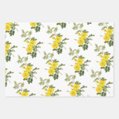 Gelbes Rosenmuster Geschenkpapier Set (Vorderseite 2)