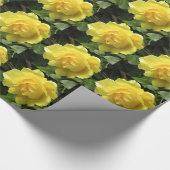 Gelbes Rosenpapier Geschenkpapier (Ecke)