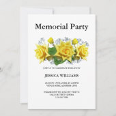 Gelbes Roses-Party Einladung (Vorderseite)