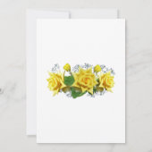 Gelbes Roses-Party Einladung (Rückseite)