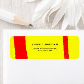 Gelbes Rot Elegant Modernes, Schlichtes Minimalist (Insitu)