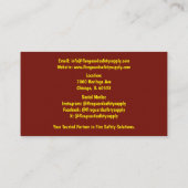 Gelbes Rot-Rauch und Feuerlöscher Visitenkarte (Rückseite)