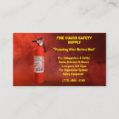 Gelbes Rot-Rauch und Feuerlöscher Visitenkarte (Vorderseite)