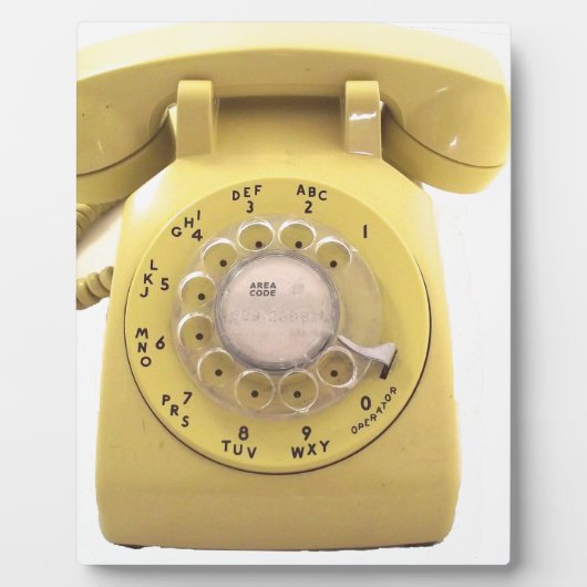 Gelbes Rotary-Telefon Fotoplatte (Vorderseite)